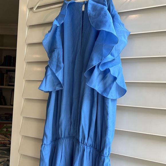 Dress Mini Blue Flutter Sleeveless - Picture 4 of 6